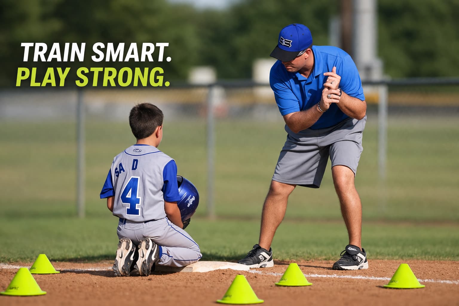 Youth baseball athlete working with a coach during private training