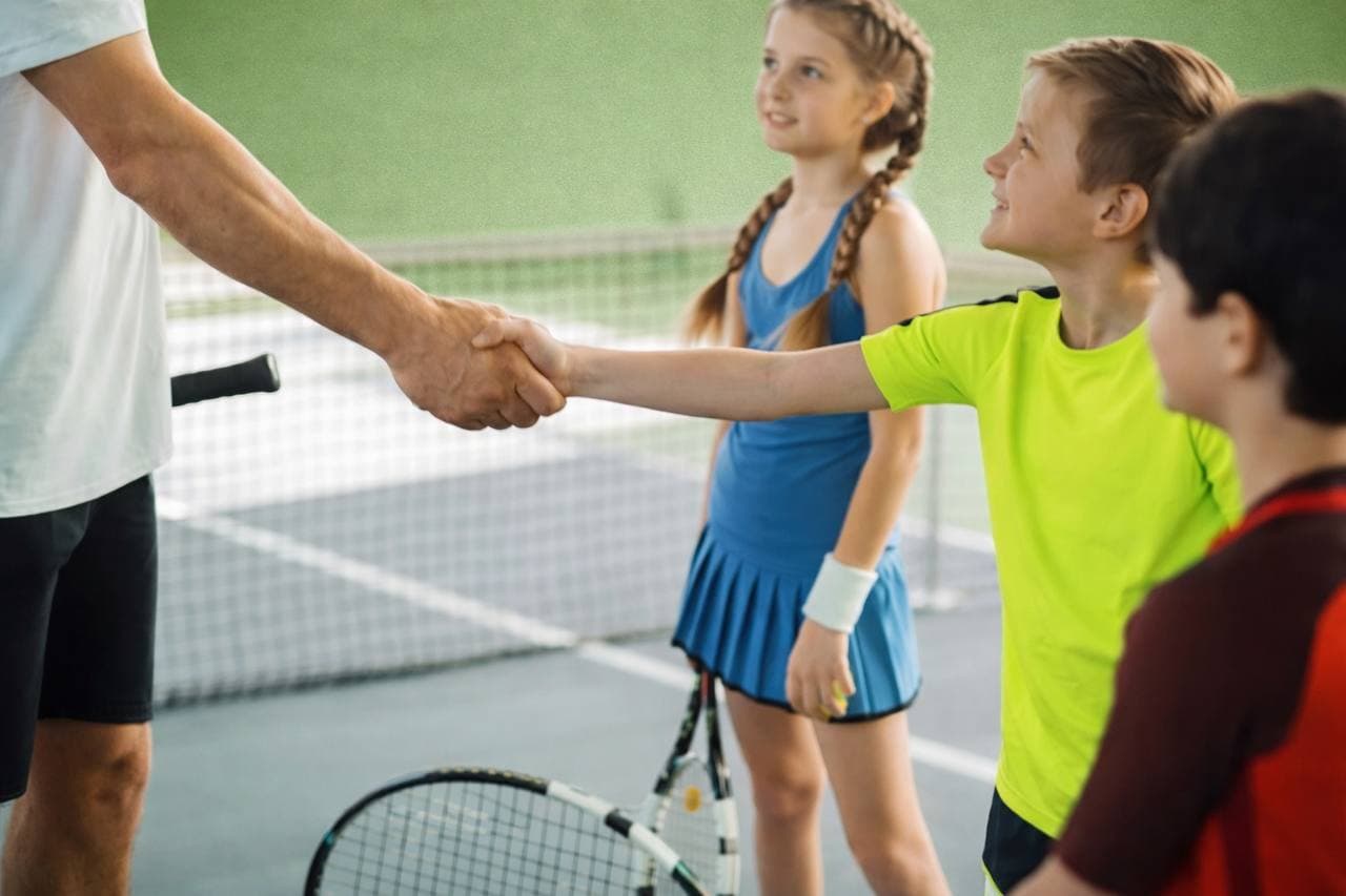 Youth athlete working with a private coach during training