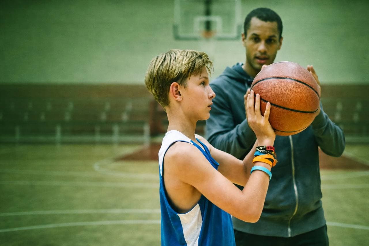 Youth athletes training together